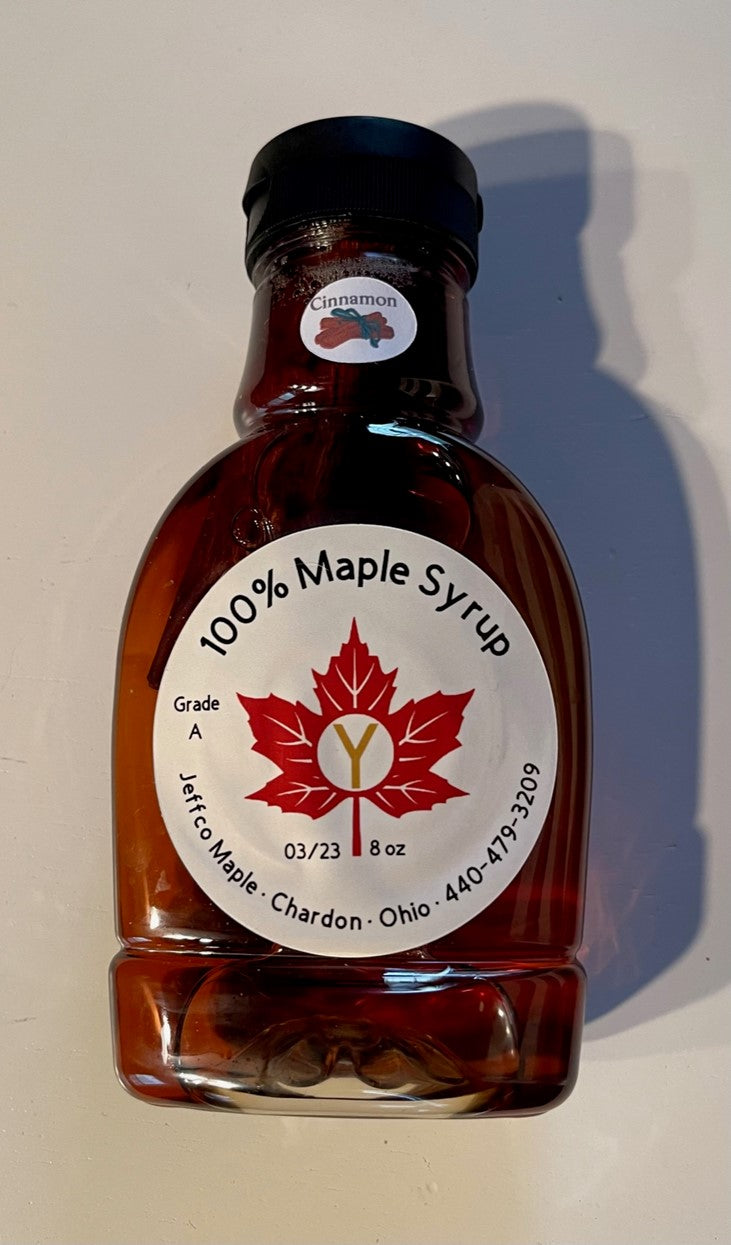 8oz Maple Syrup Cinnamon - Dark (Robust Taste)