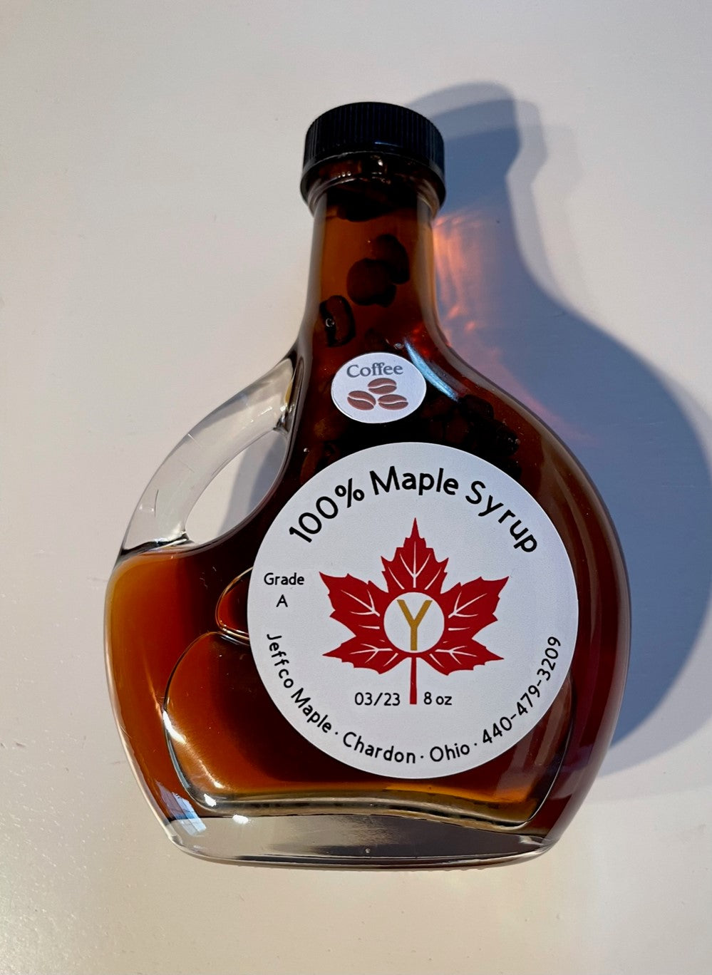 8oz Maple Syrup Coffee Infused - Dark (Robust Taste) Labasq bottle