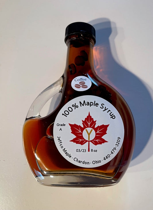 8oz Maple Syrup Coffee Infused - Dark (Robust Taste) Labasq bottle
